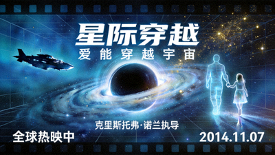 全球热播电影《星际穿越》海报